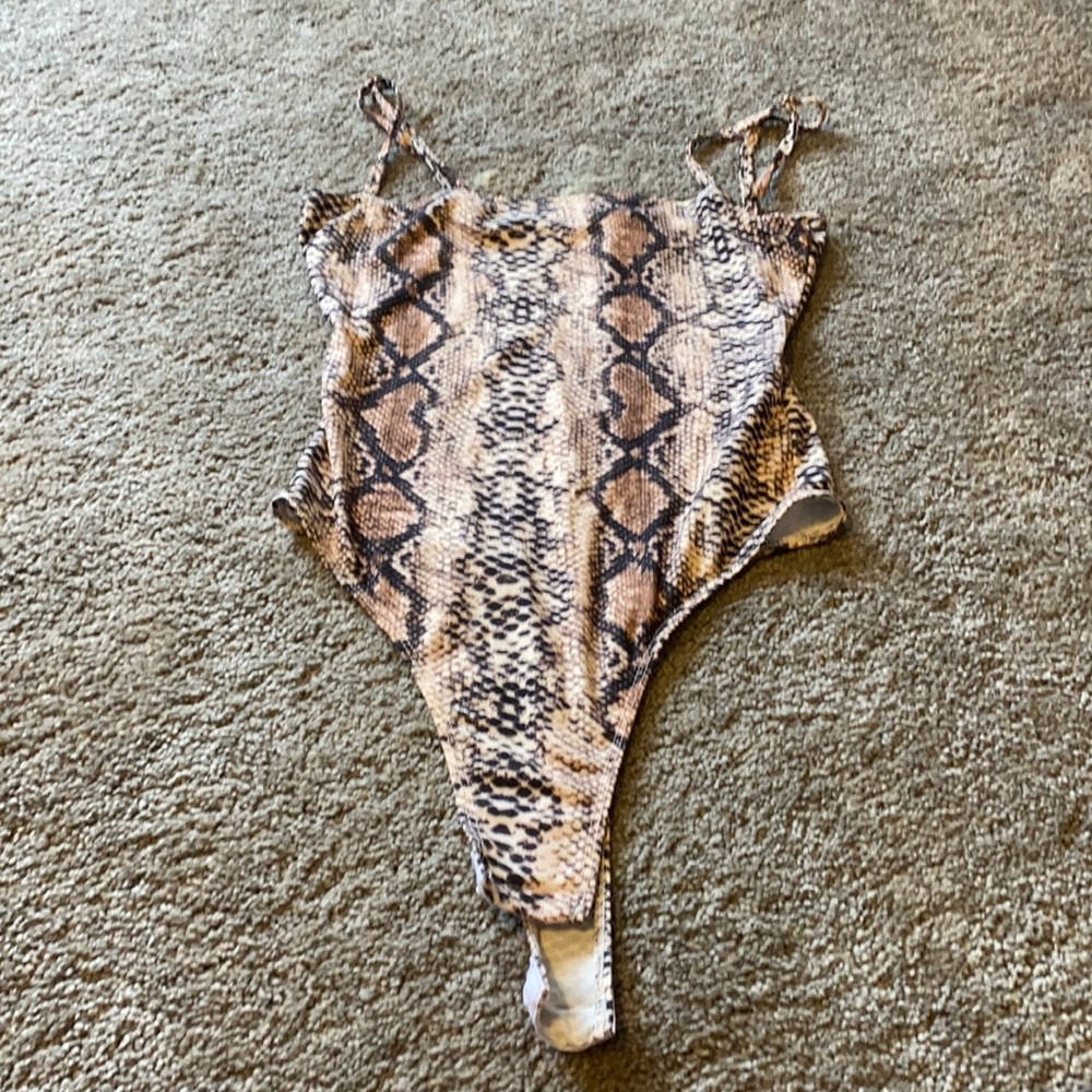 SHEIN SNAKESKIN PRINT BODYSUIT